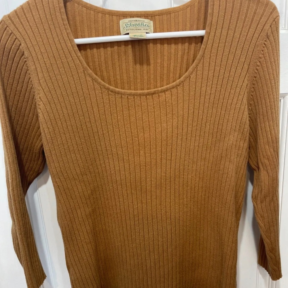 St. John's Bay Light Brown Sweater Women's Size Medium